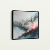 Abstract 1057 Canvas Art 16" x 16" / 40 x 40 cm / Black