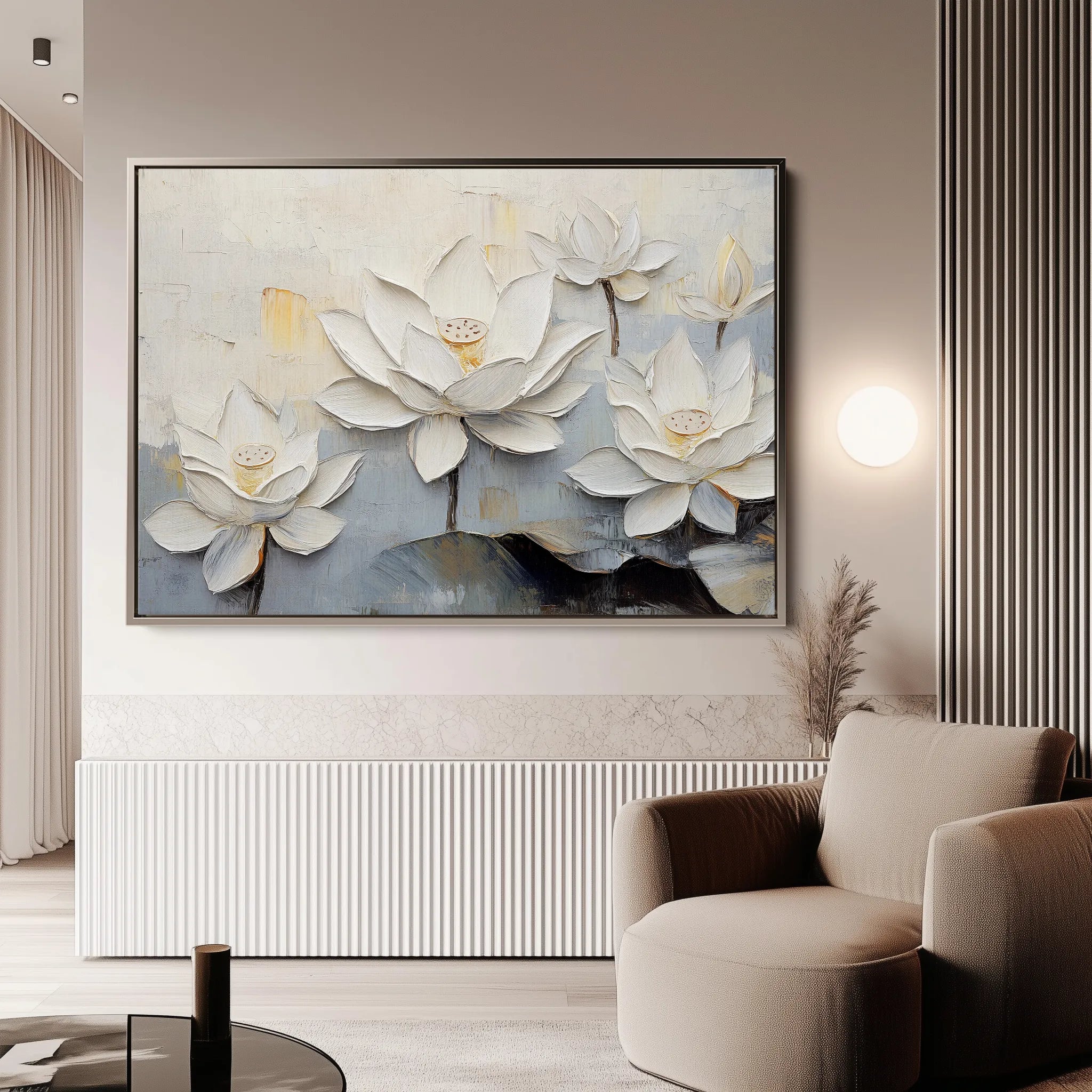 Floral 1057 Canvas Art 18" x 24" / 45 x 60 cm / Black