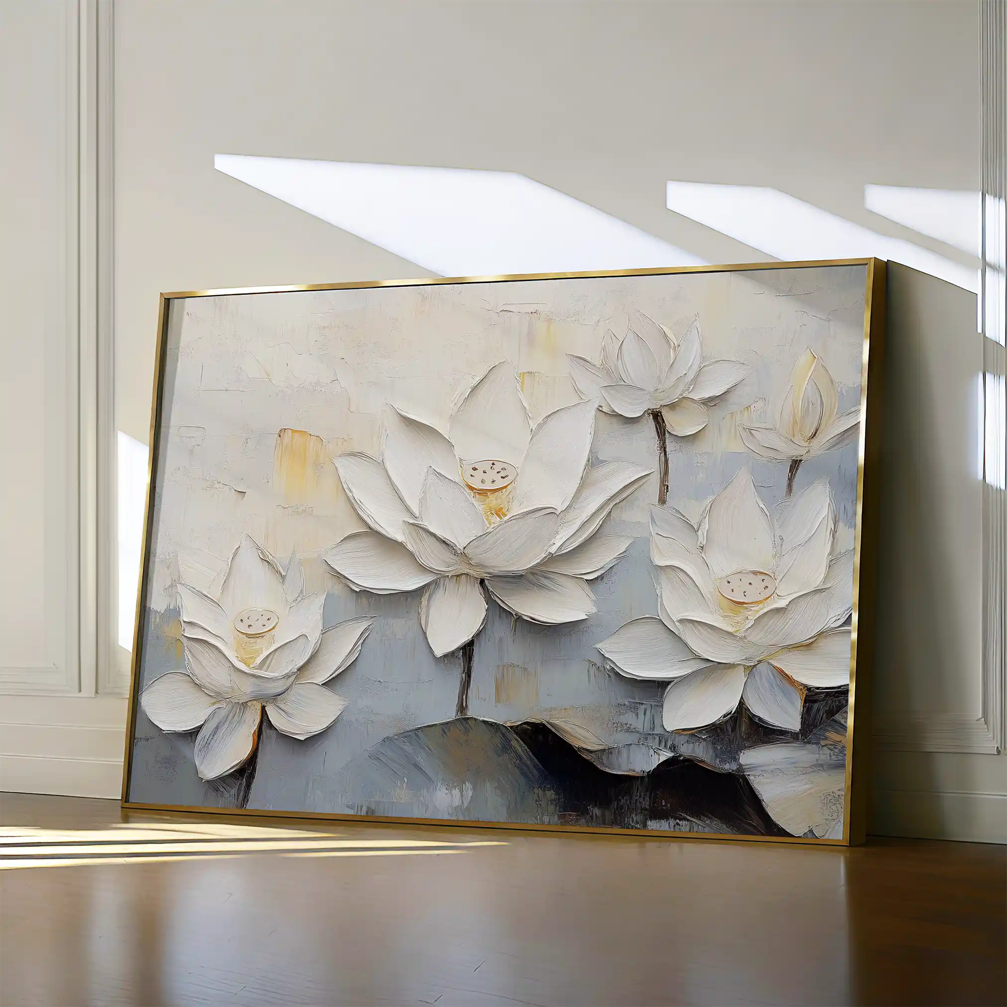 Floral 1057 Canvas Art 18" x 24" / 45 x 60 cm / Black