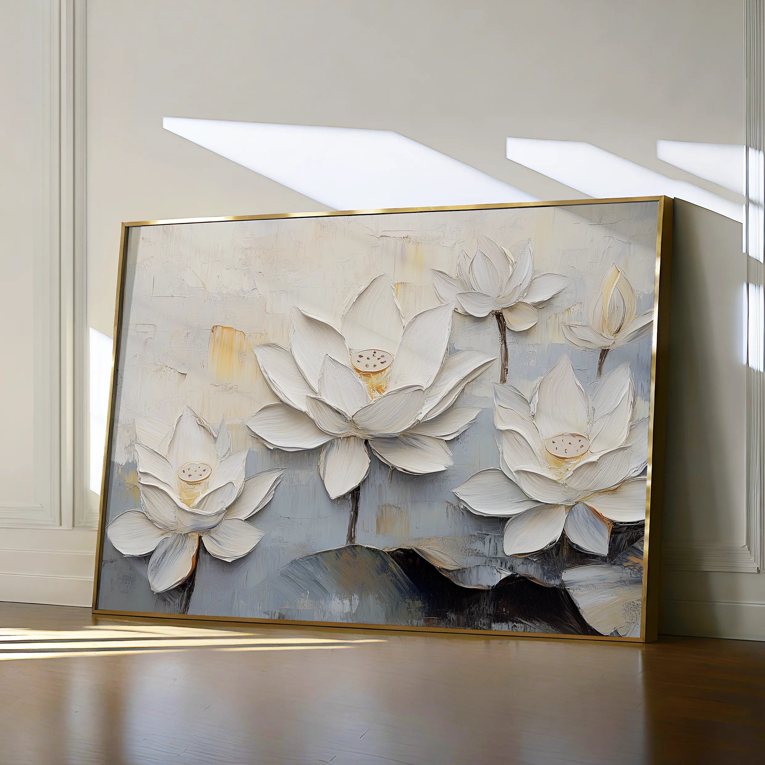 Floral 1057 Canvas Art 18" x 24" / 45 x 60 cm / Black