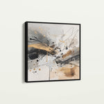 Abstract 1058 Canvas Art 16" x 16" / 40 x 40 cm / Black
