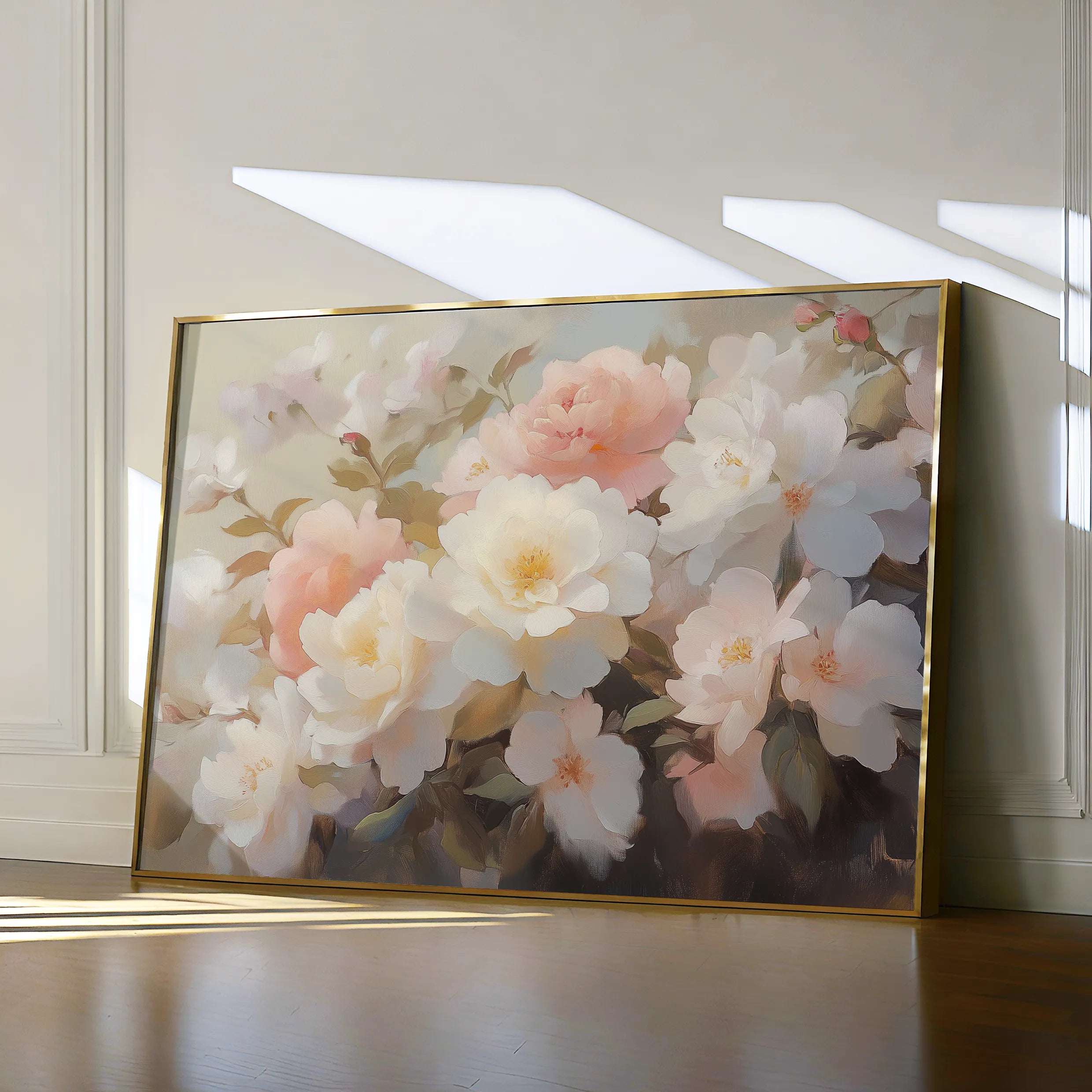 Floral 1058 Canvas Art 18" x 24" / 45 x 60 cm / Black