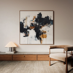 Abstract 1059 Canvas Art 60 x 60 cm / Black
