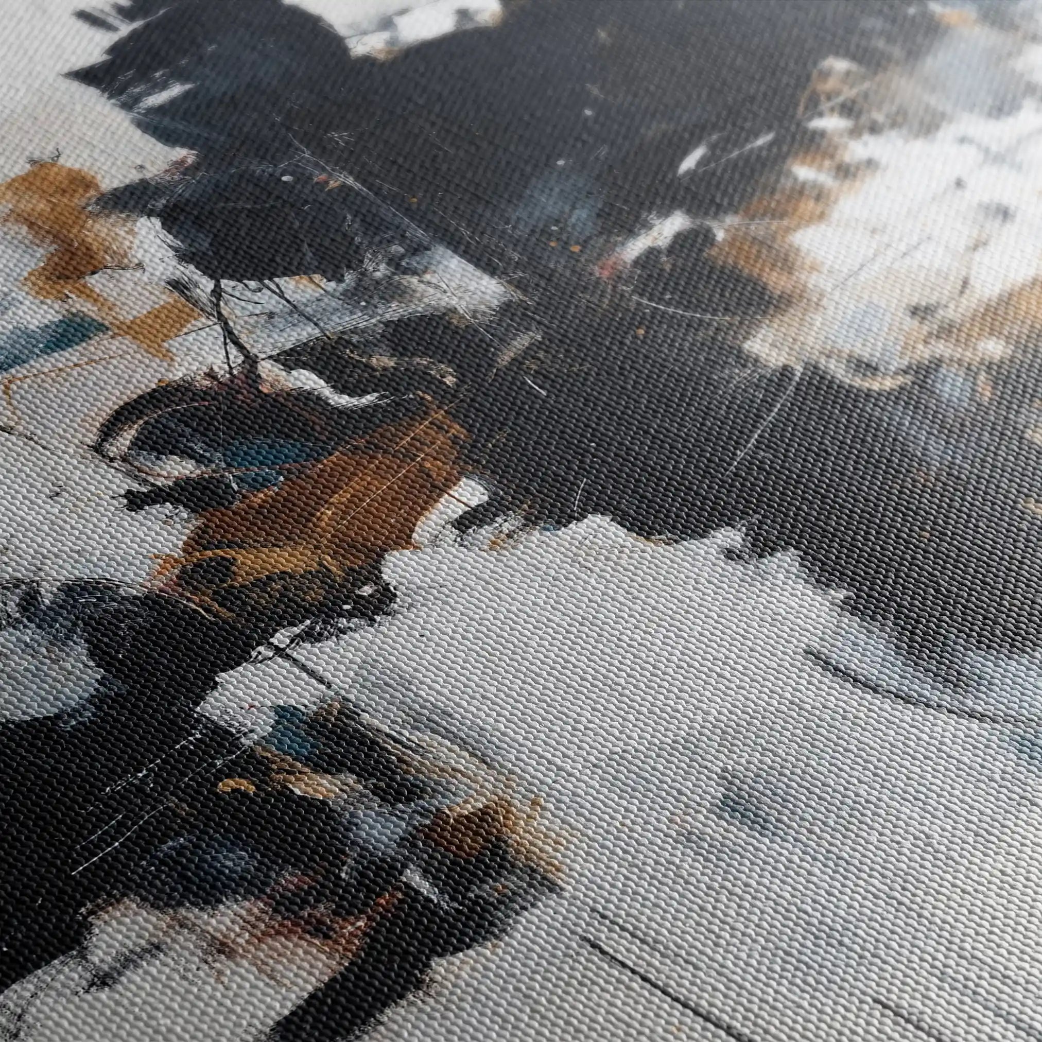 Abstract 1059 Canvas Art 60 x 60 cm / Black