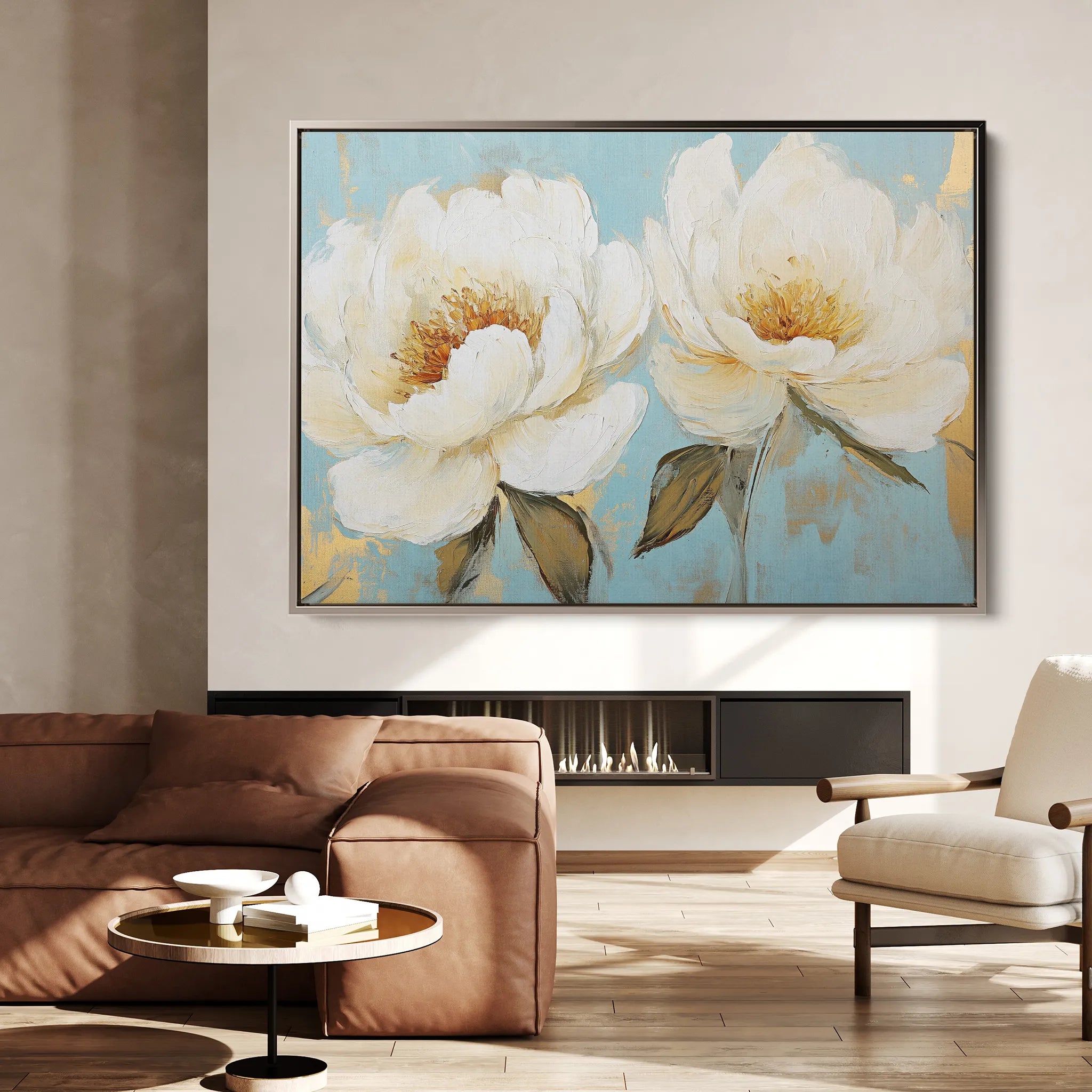 Floral 1059 Canvas Art 18" x 24" / 45 x 60 cm / Black