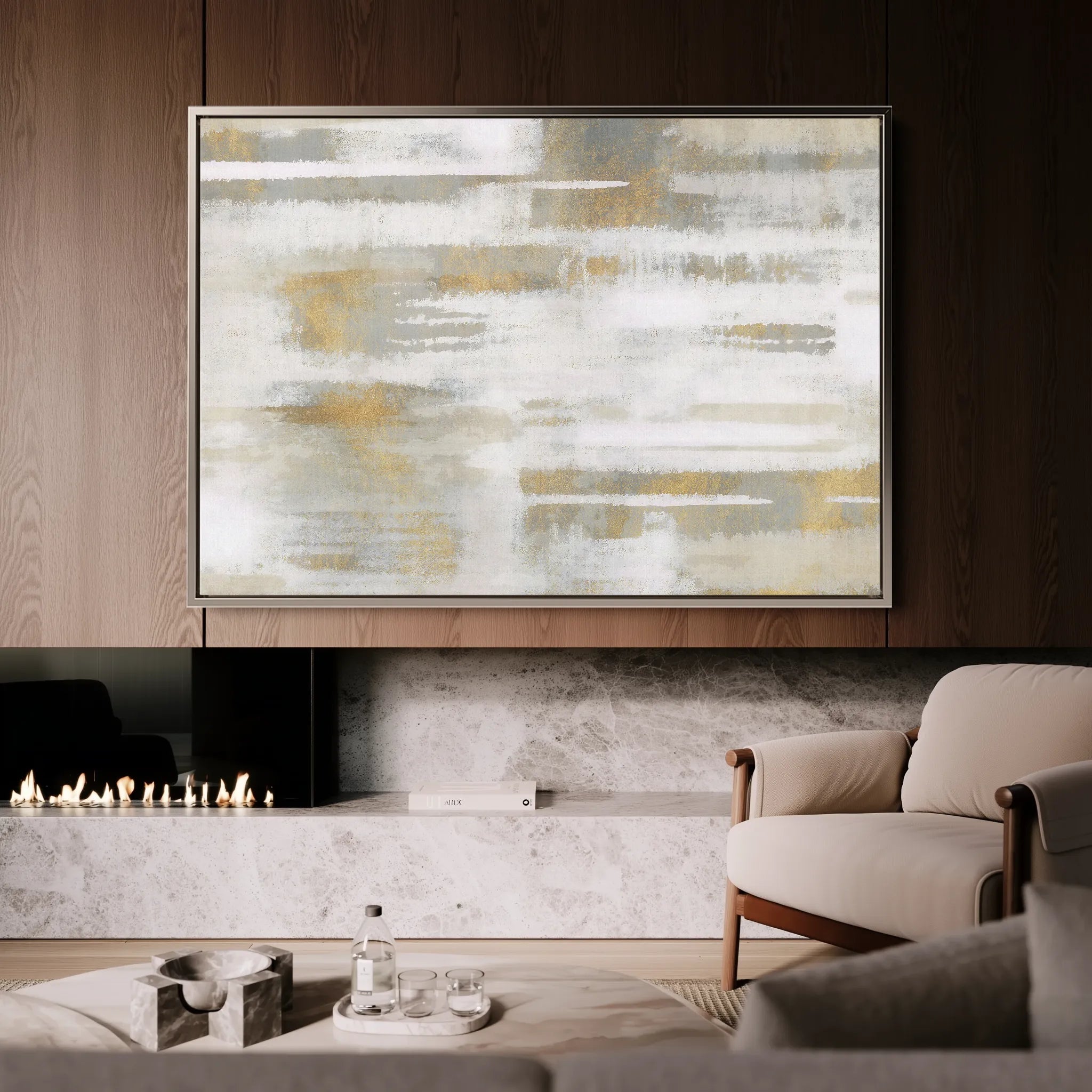 Abstract 106 Canvas Art 18" x 24" / 45 x 60 cm / Black