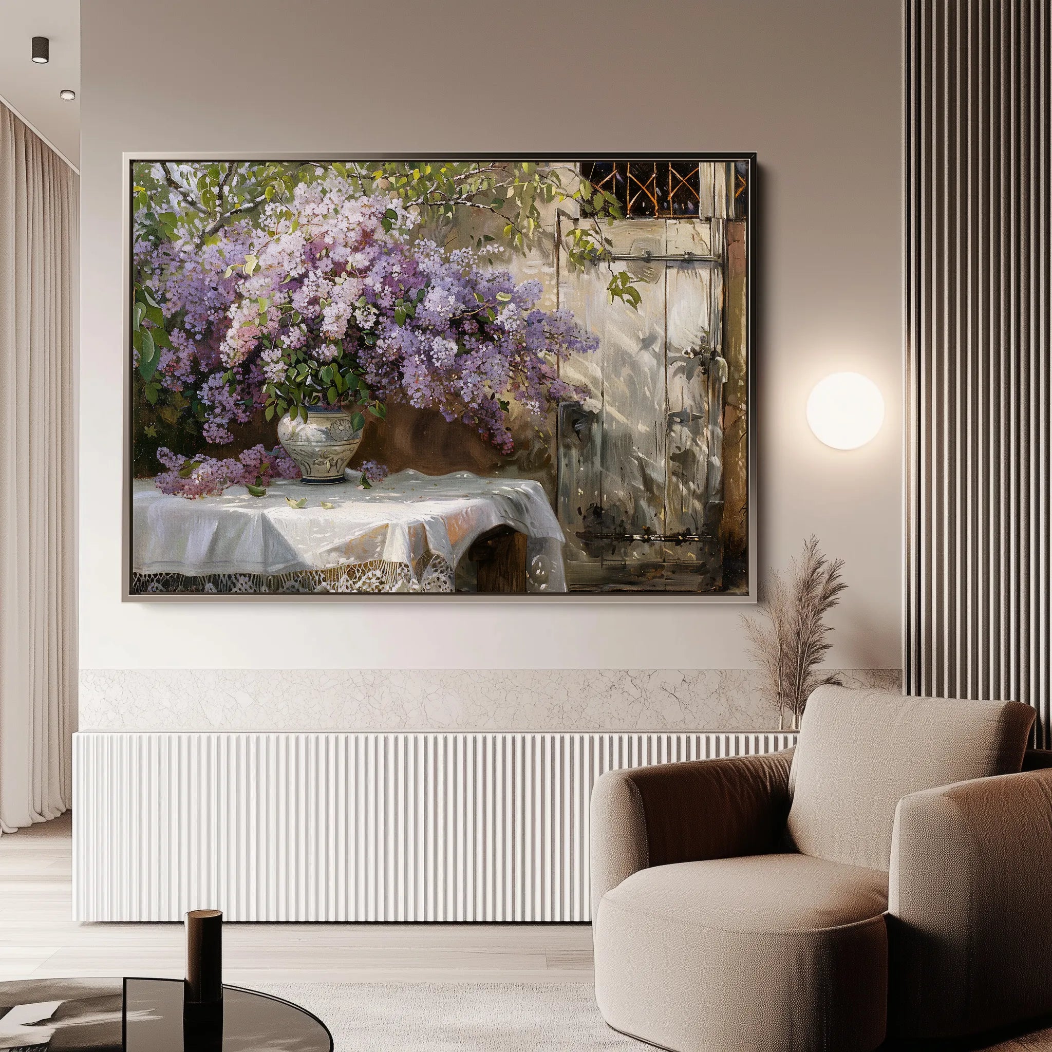 Floral 106 Canvas Art 18" x 24" / 45 x 60 cm / Black