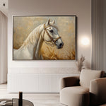 Horses 106 Canvas Art 18" x 24" / 45 x 60 cm / Black