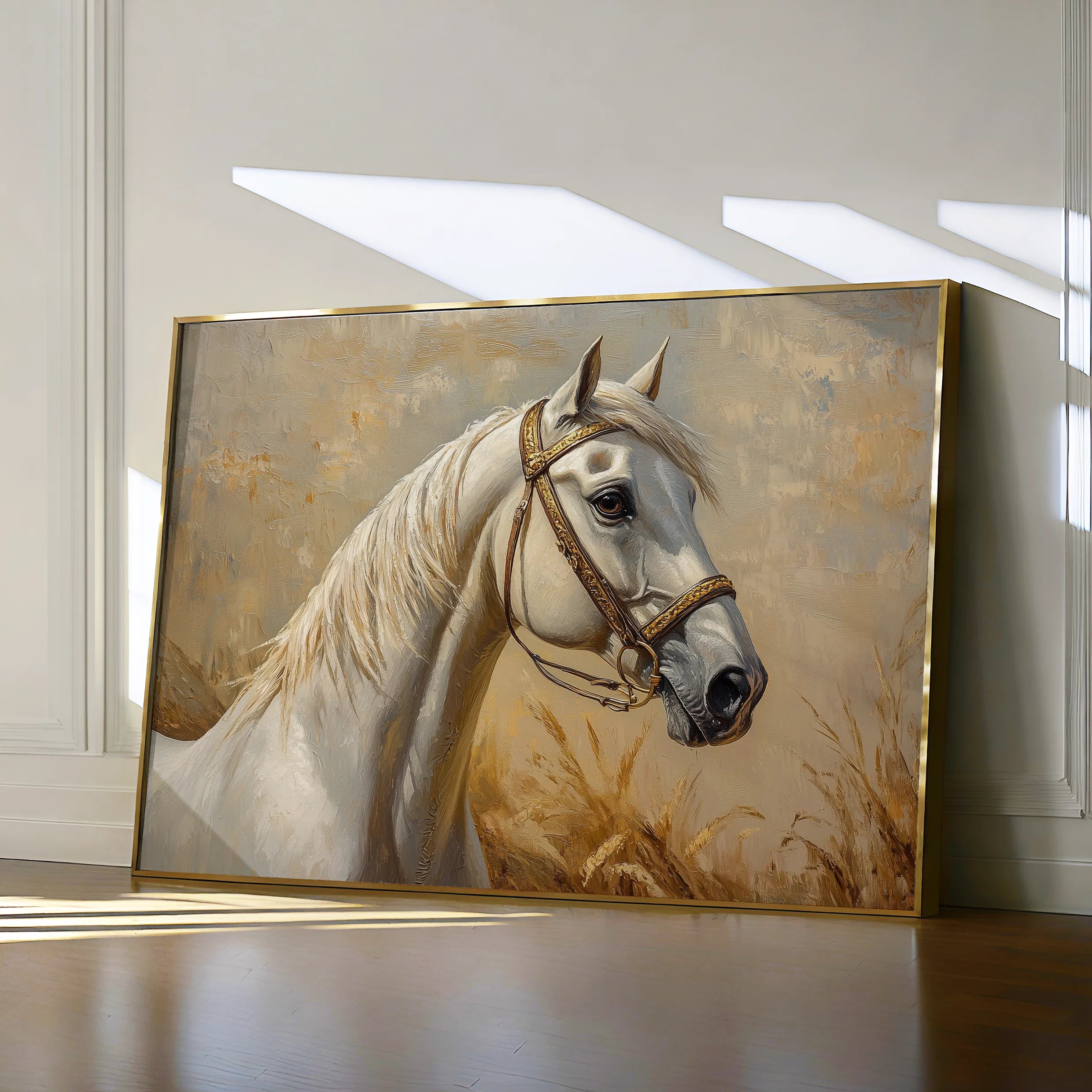 Horses 106 Canvas Art 18" x 24" / 45 x 60 cm / Black