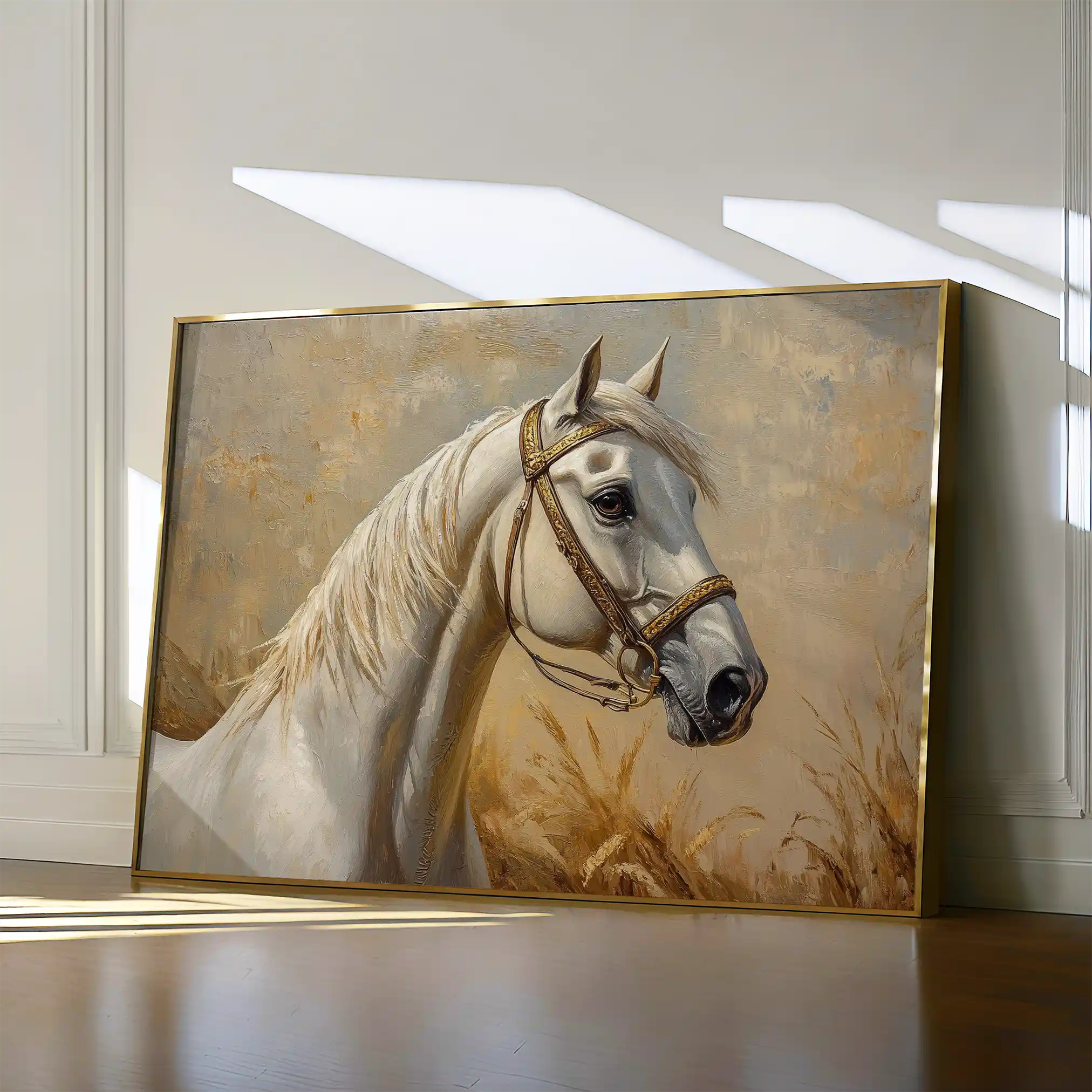 Horses 106 Canvas Art 60 x 40 cm / Black