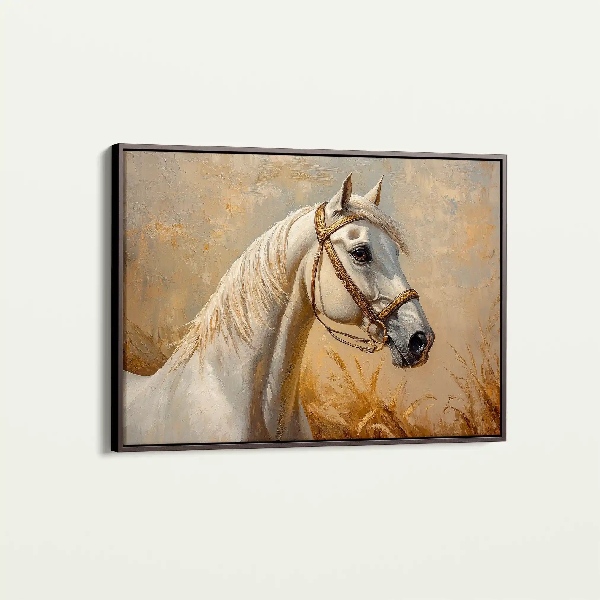 Horses 106 Canvas Art 60 x 40 cm / Black