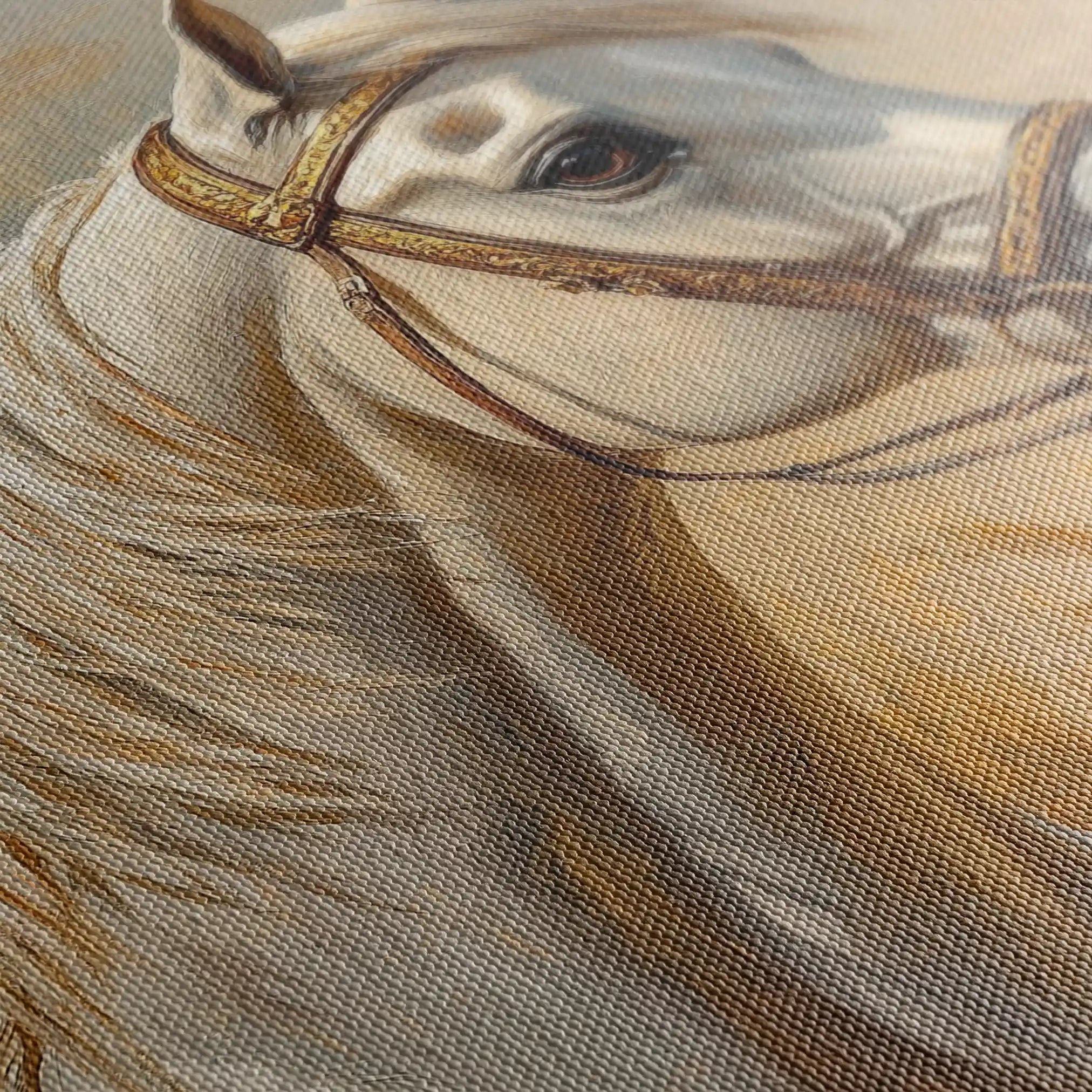 Horses 106 Canvas Art 60 x 40 cm / Black