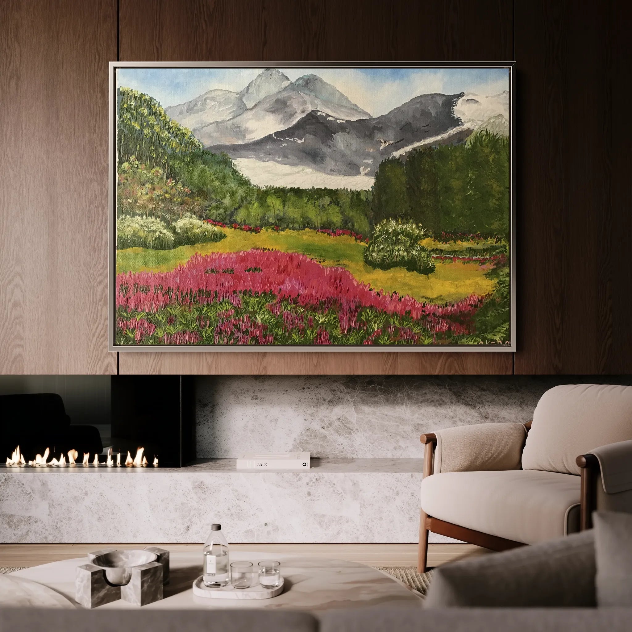 Landscape 106 Canvas Art 18" x 24" / 45 x 60 cm / Black