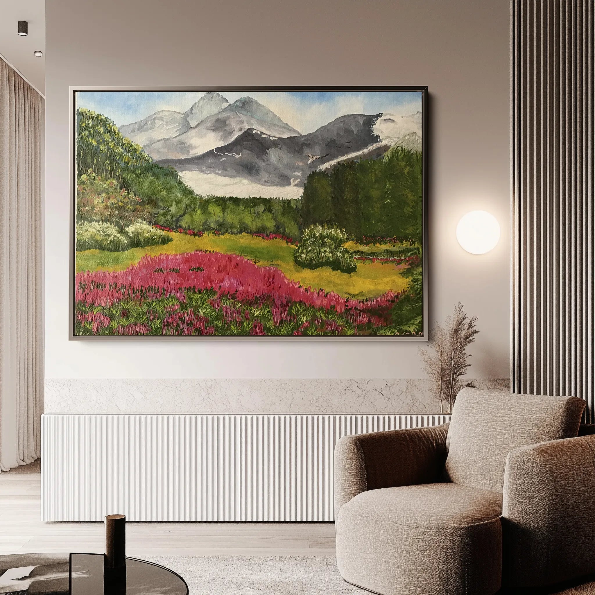 Landscape 106 Canvas Art 18" x 24" / 45 x 60 cm / Black