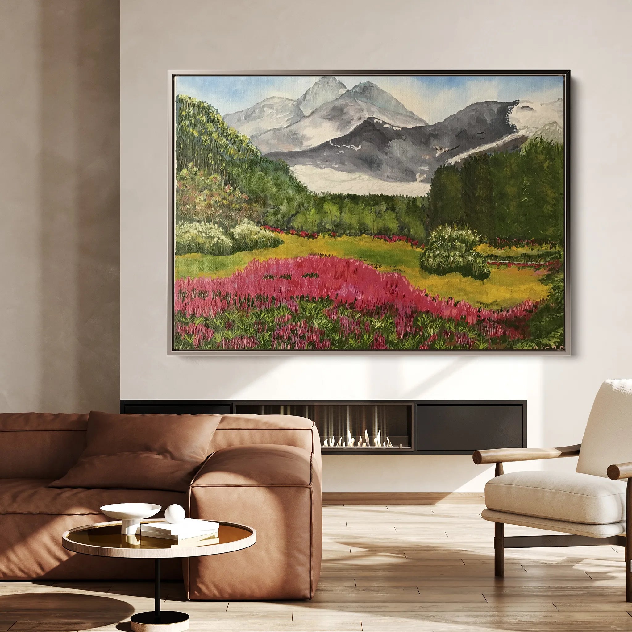 Landscape 106 Canvas Art 18" x 24" / 45 x 60 cm / Black