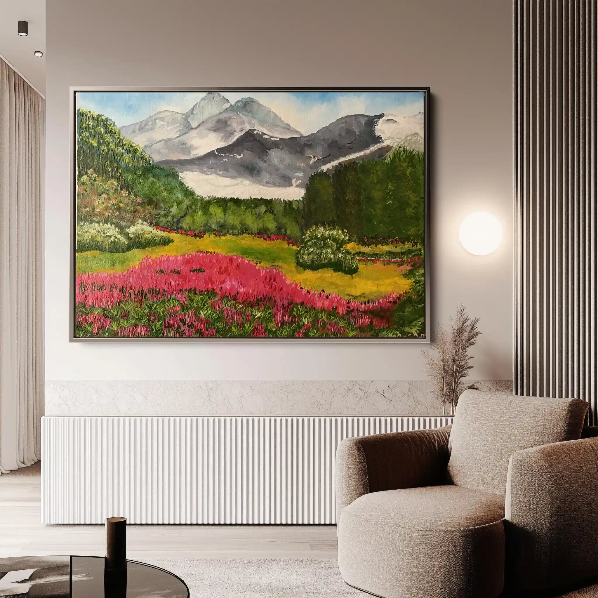 Landscape 106 Canvas Art 60 x 40 cm / Black