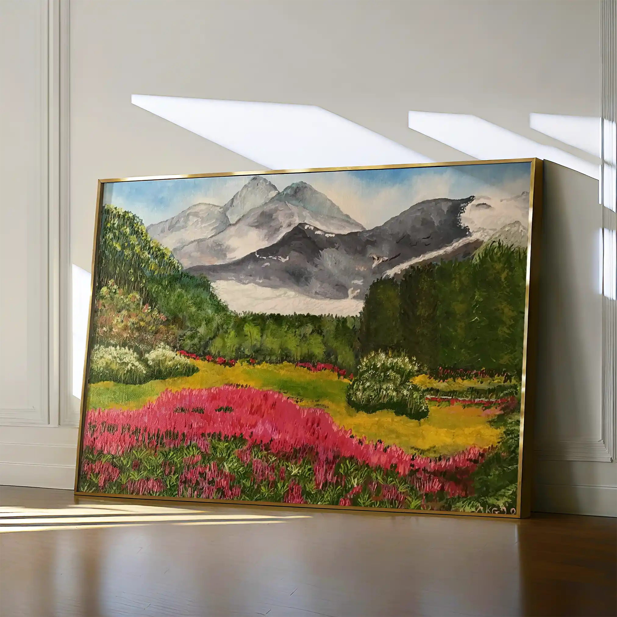 Landscape 106 Canvas Art 60 x 40 cm / Black