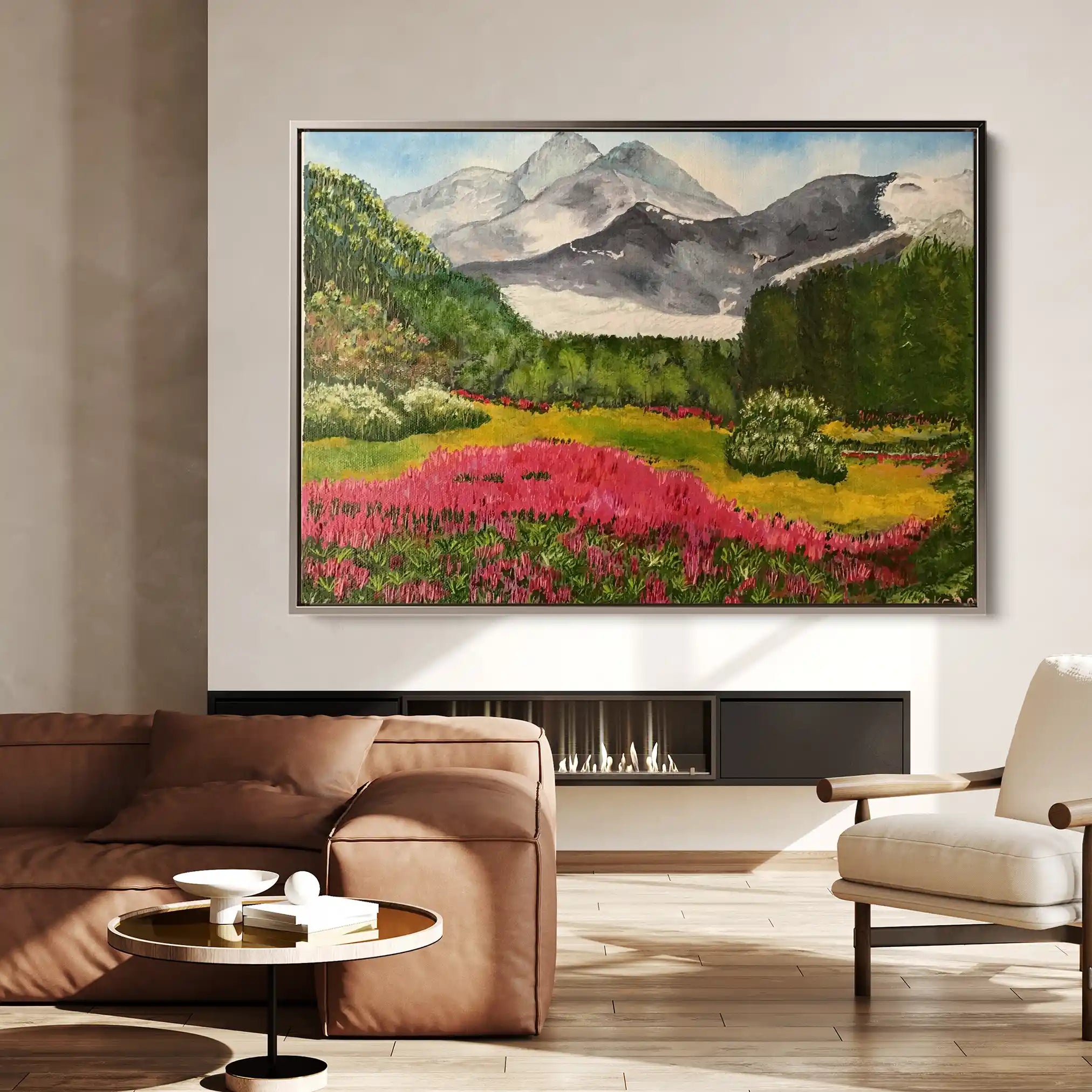 Landscape 106 Canvas Art 60 x 40 cm / Black