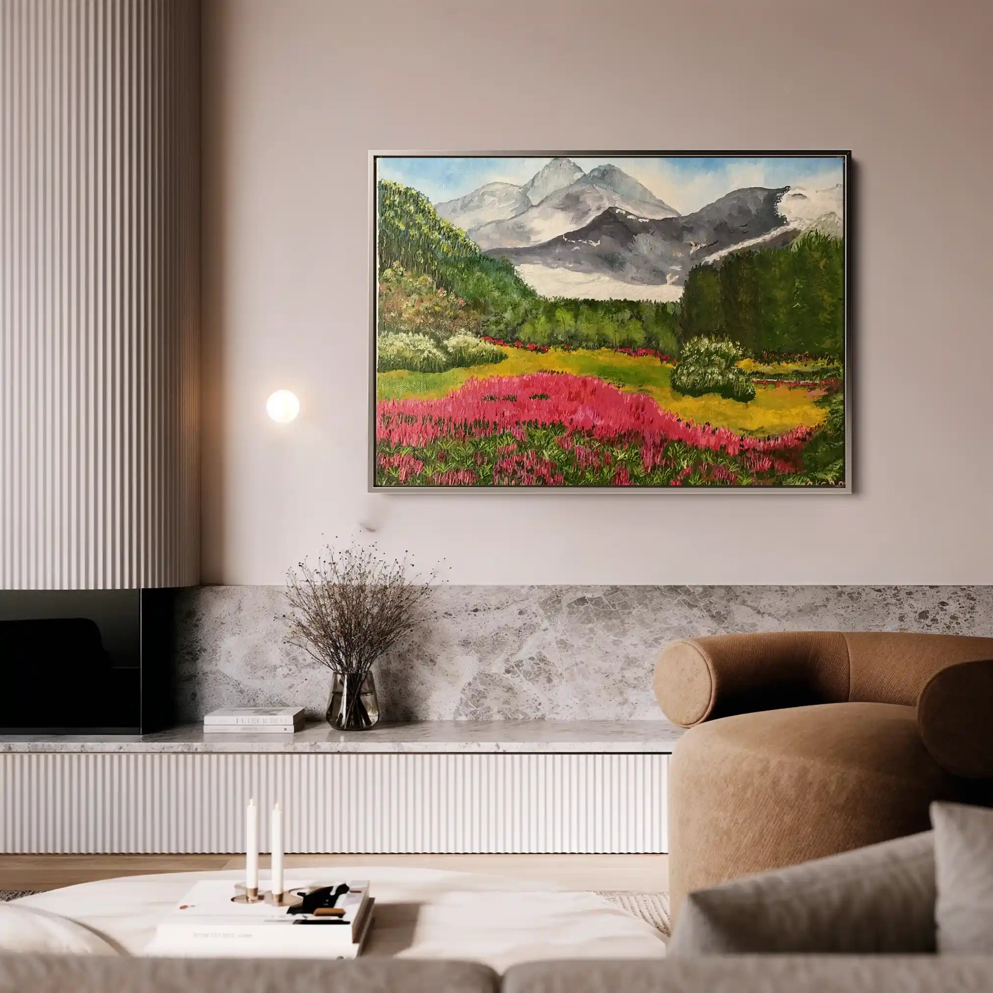 Landscape 106 Canvas Art 60 x 40 cm / Black