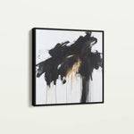 Abstract 1060 Canvas Art 16" x 16" / 40 x 40 cm / Black