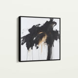 Abstract 1060 Canvas Art 16" x 16" / 40 x 40 cm / Black
