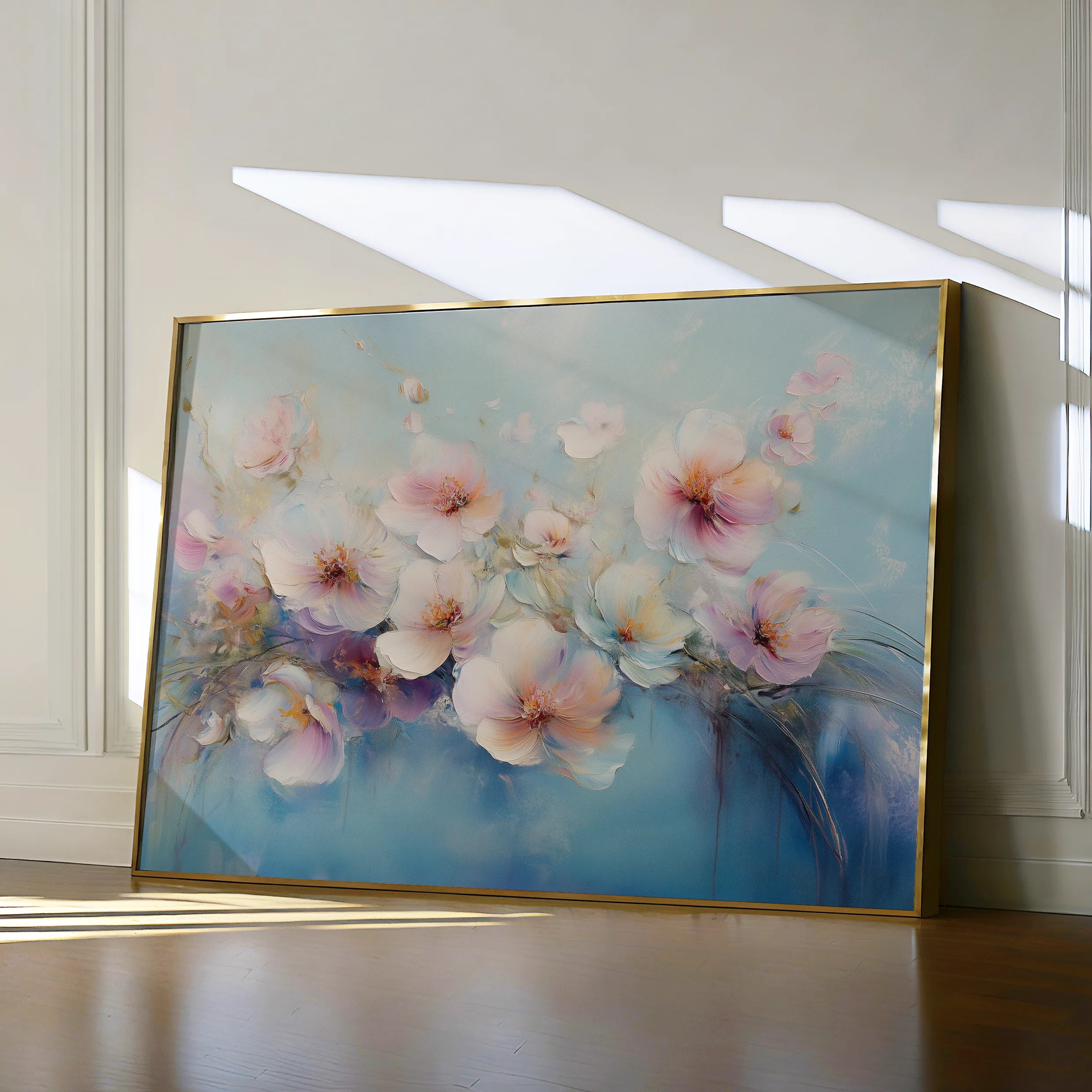 Floral 1060 Canvas Art 18" x 24" / 45 x 60 cm / Black