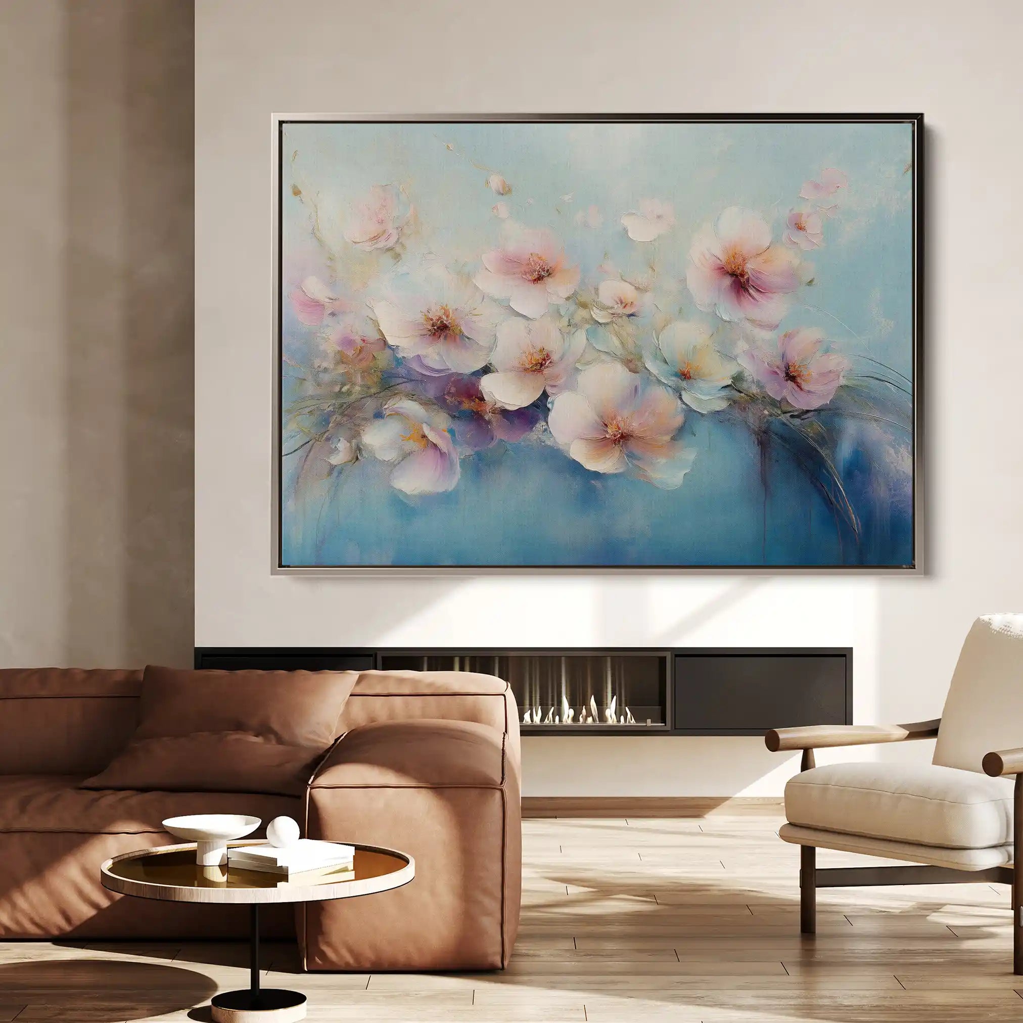 Floral 1060 Canvas Art 60 x 40 cm / Black