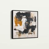 Abstract 1061 Canvas Art 16" x 16" / 40 x 40 cm / Black