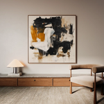 Abstract 1061 Canvas Art 60 x 60 cm / Black