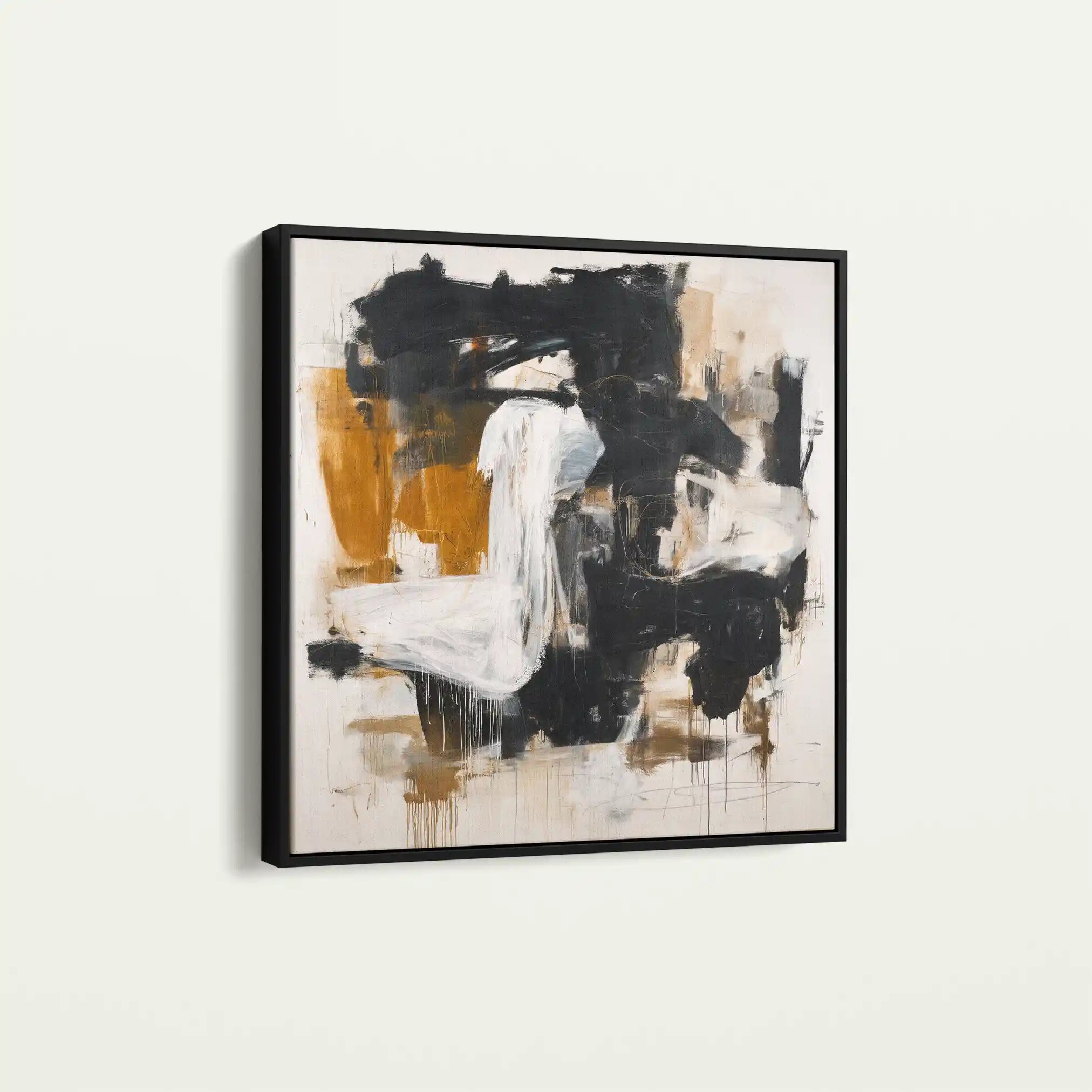 Abstract 1061 Canvas Art 60 x 60 cm / Black