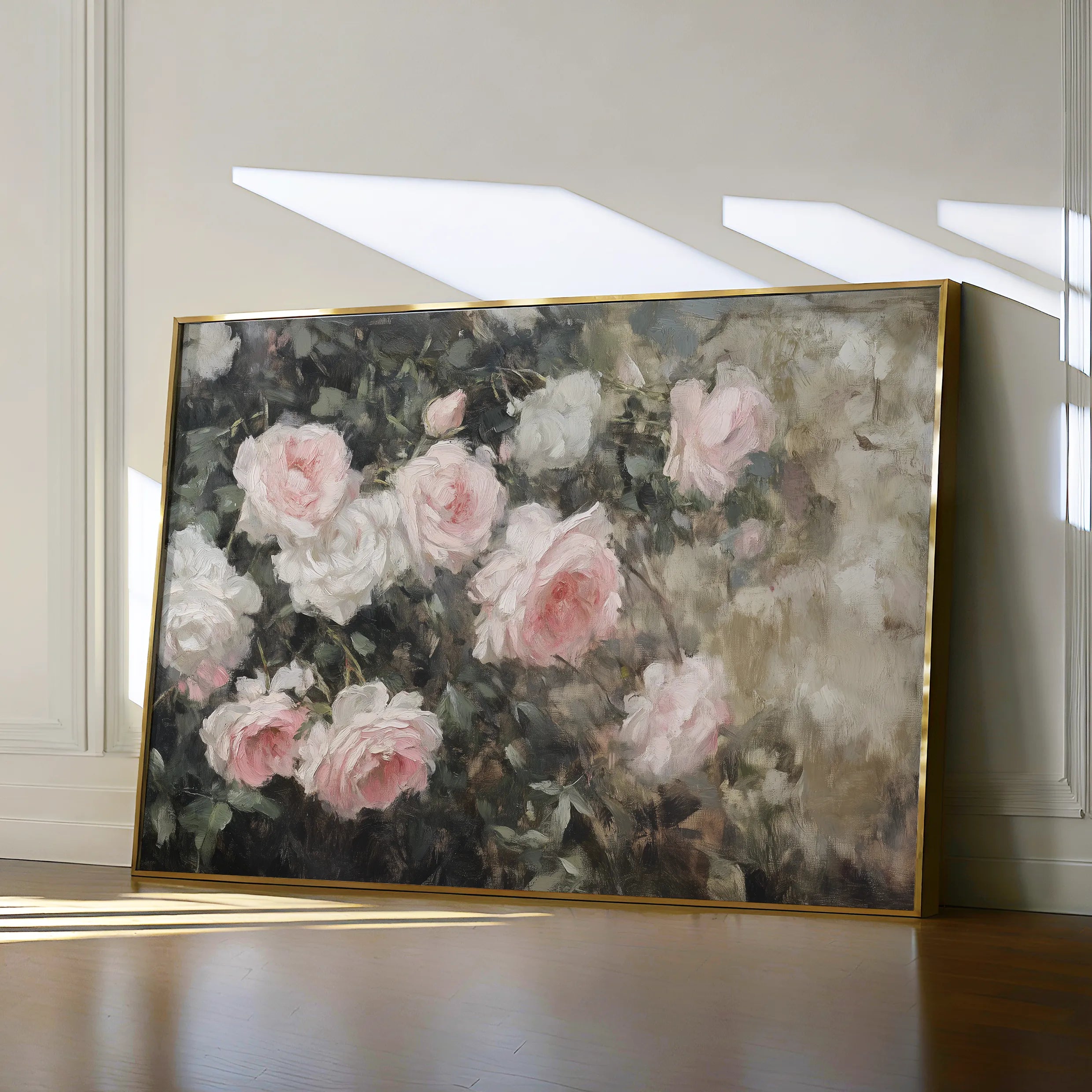 Floral 1061 Canvas Art 18" x 24" / 45 x 60 cm / Black