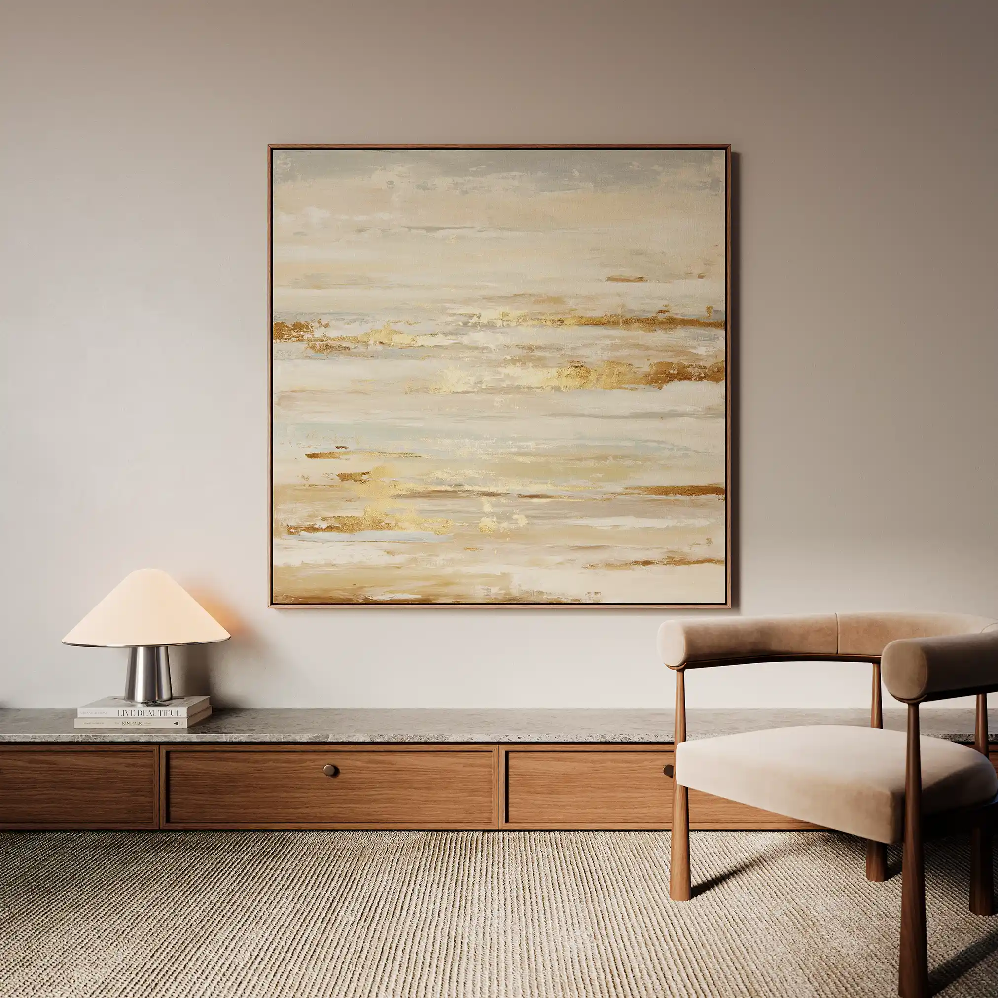 Abstract 1062 Canvas Art 60 x 60 cm / Black