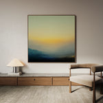 Abstract 1063 Canvas Art 16" x 16" / 40 x 40 cm / Black