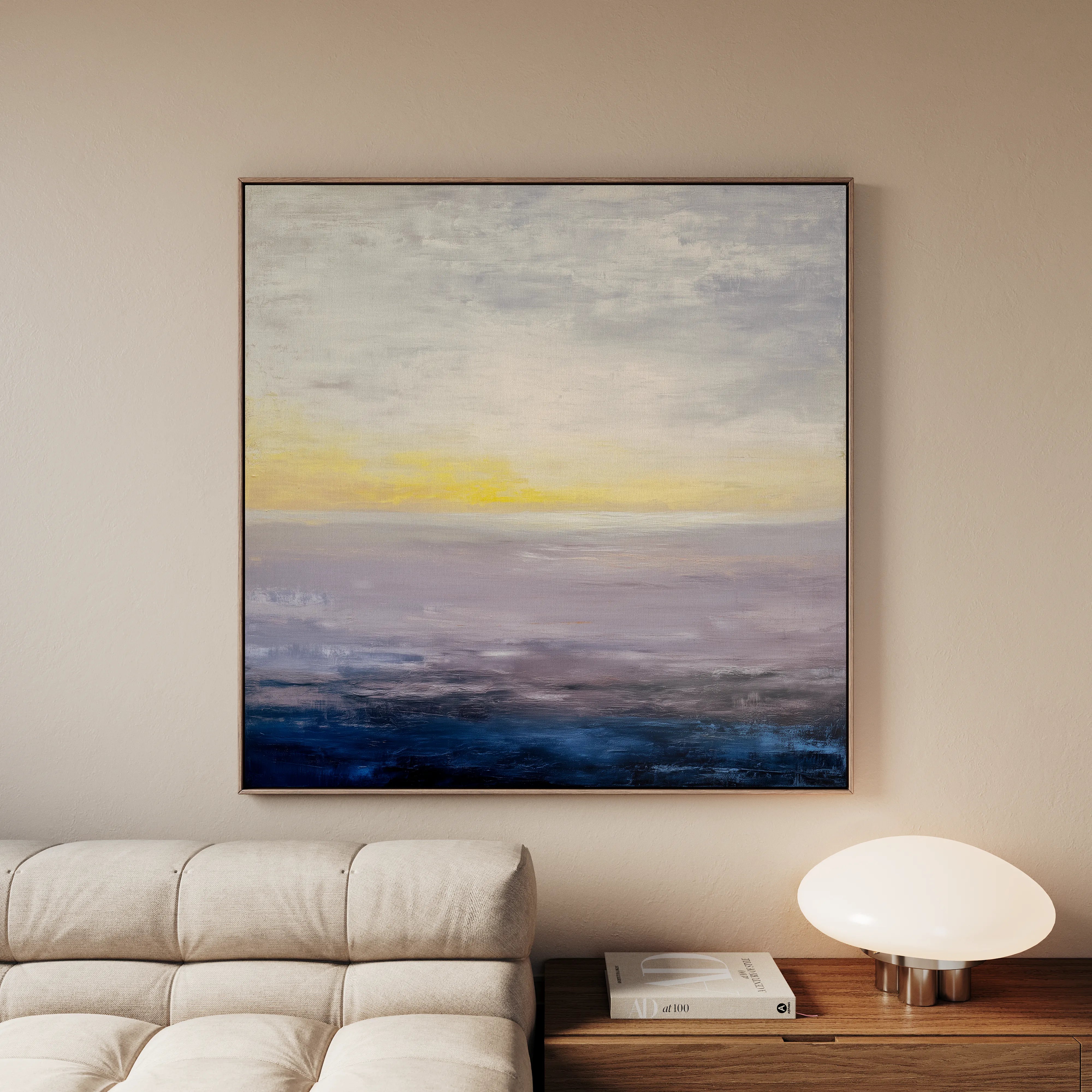 Abstract 1064 Canvas Art 16" x 16" / 40 x 40 cm / Black