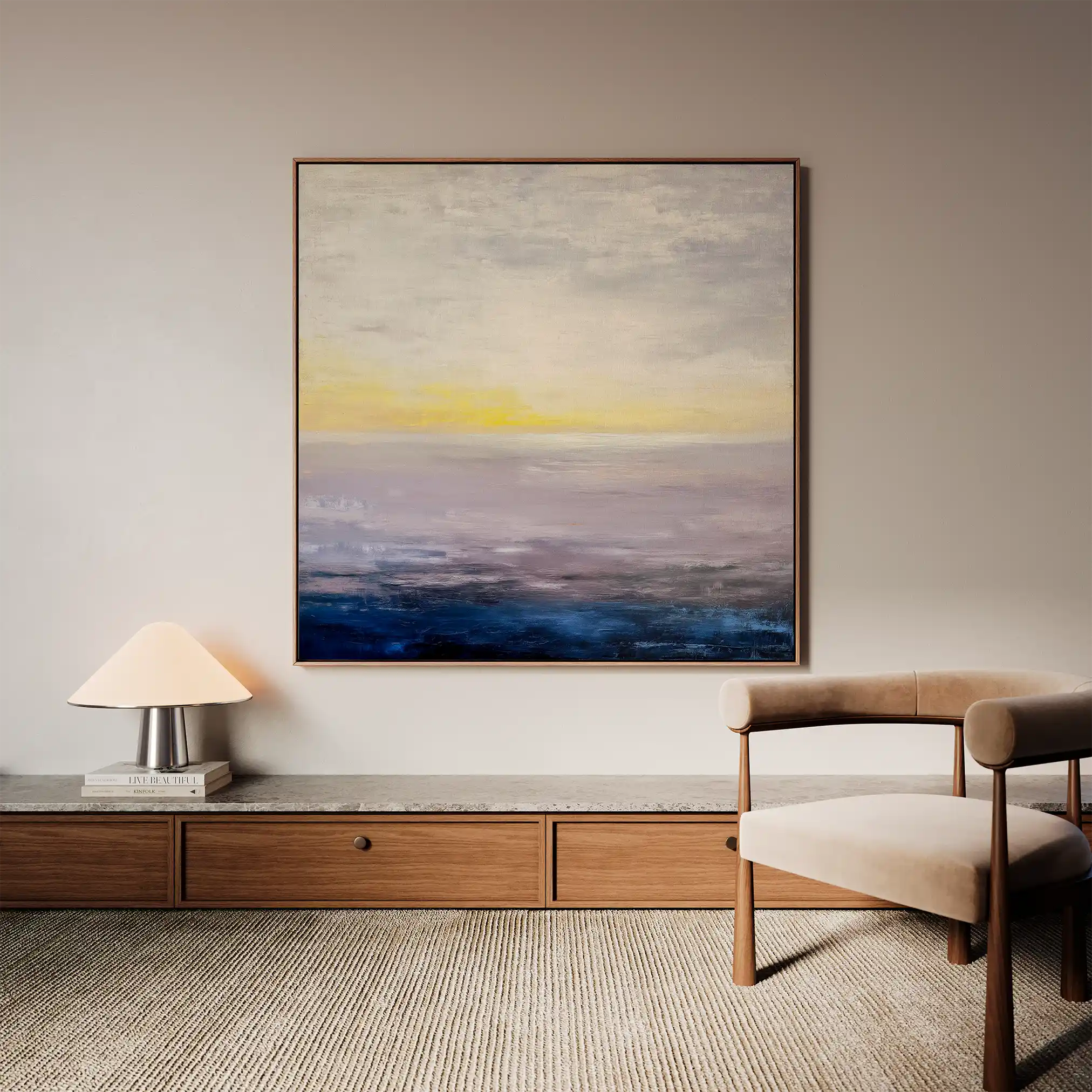 Abstract 1064 Canvas Art 60 x 60 cm / Black
