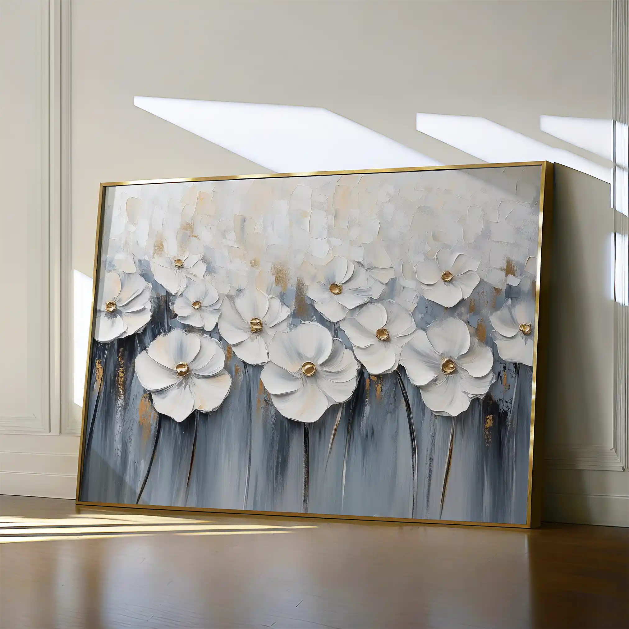 Floral 1064 Canvas Art 18" x 24" / 45 x 60 cm / Black