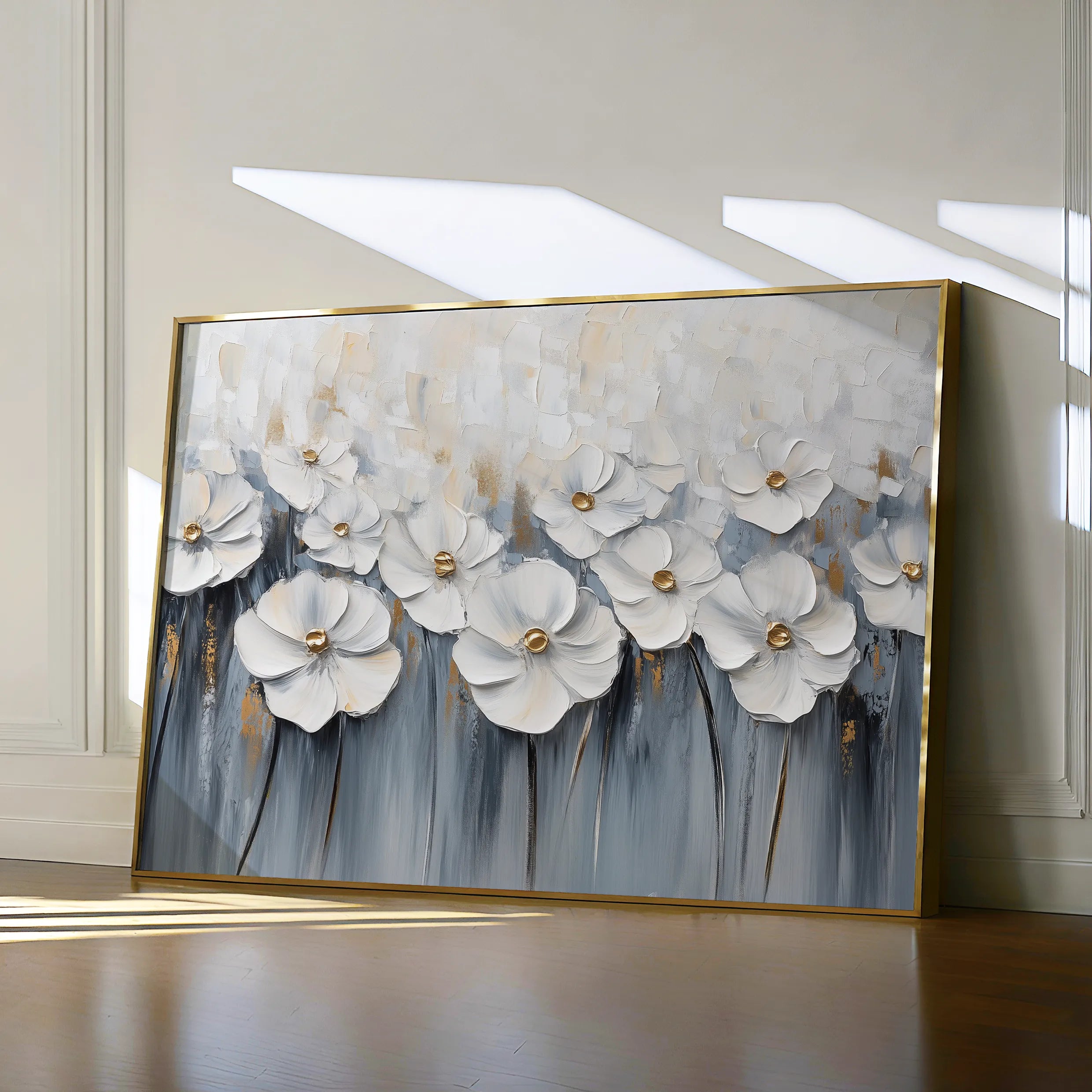 Floral 1064 Canvas Art 18" x 24" / 45 x 60 cm / Black
