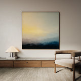 Abstract 1065 Canvas Art 16" x 16" / 40 x 40 cm / Black
