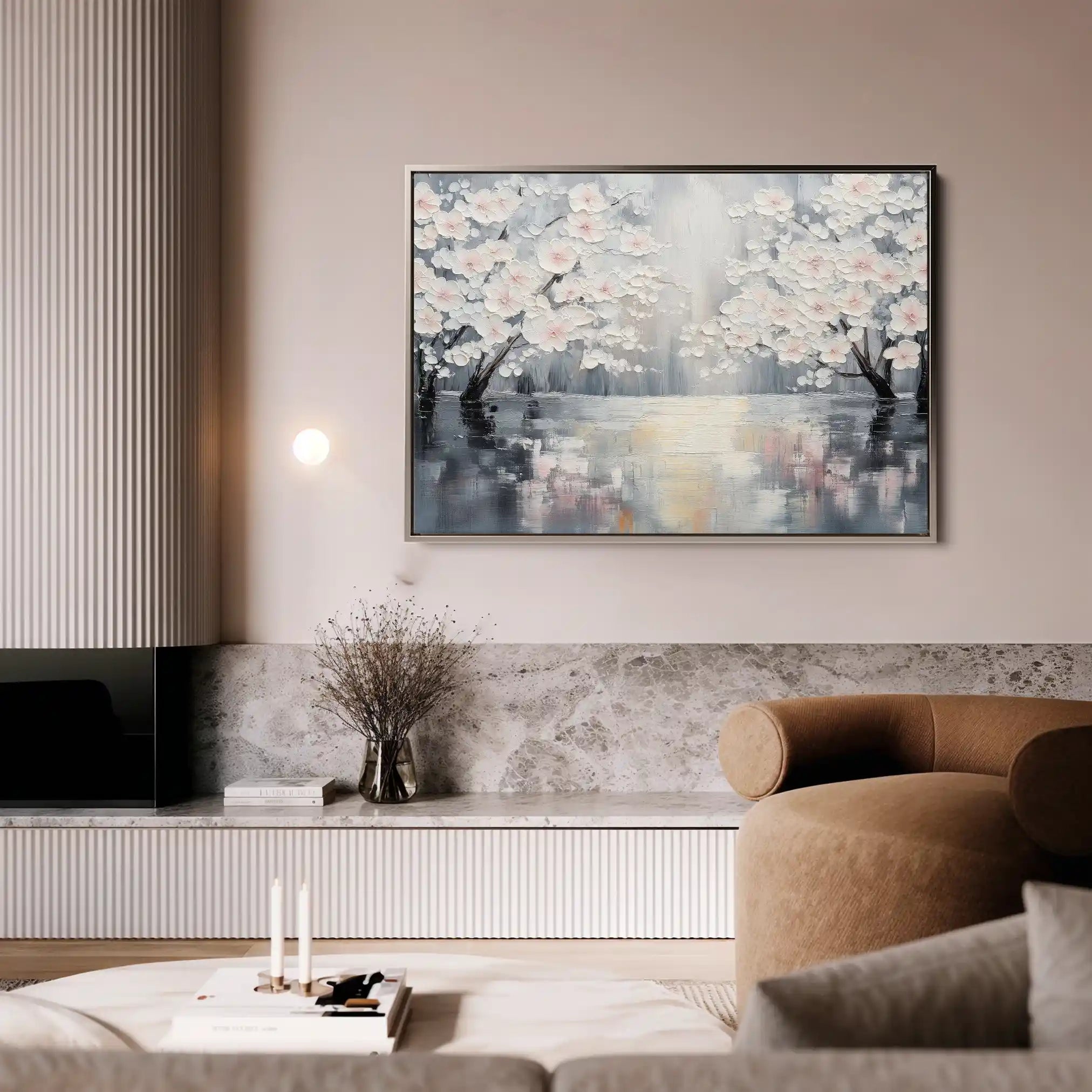 Floral 1065 Canvas Art 60 x 40 cm / Black