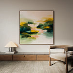 Abstract 1066 Canvas Art 16" x 16" / 40 x 40 cm / Black