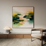 Abstract 1066 Canvas Art 16" x 16" / 40 x 40 cm / Black