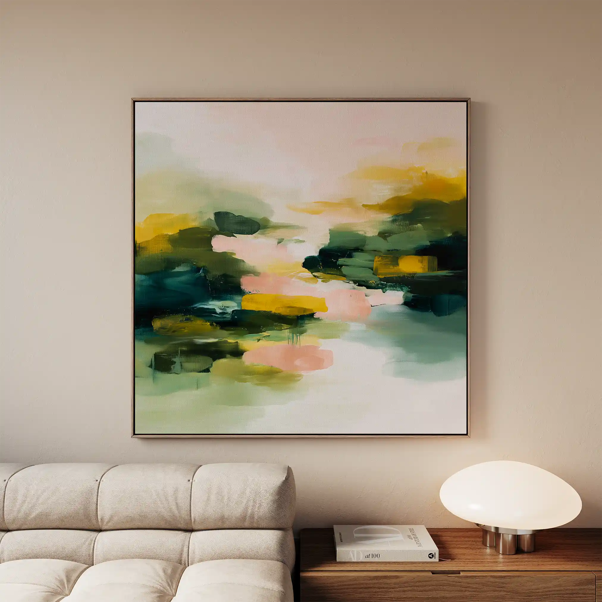 Abstract 1066 Canvas Art 60 x 60 cm / Black