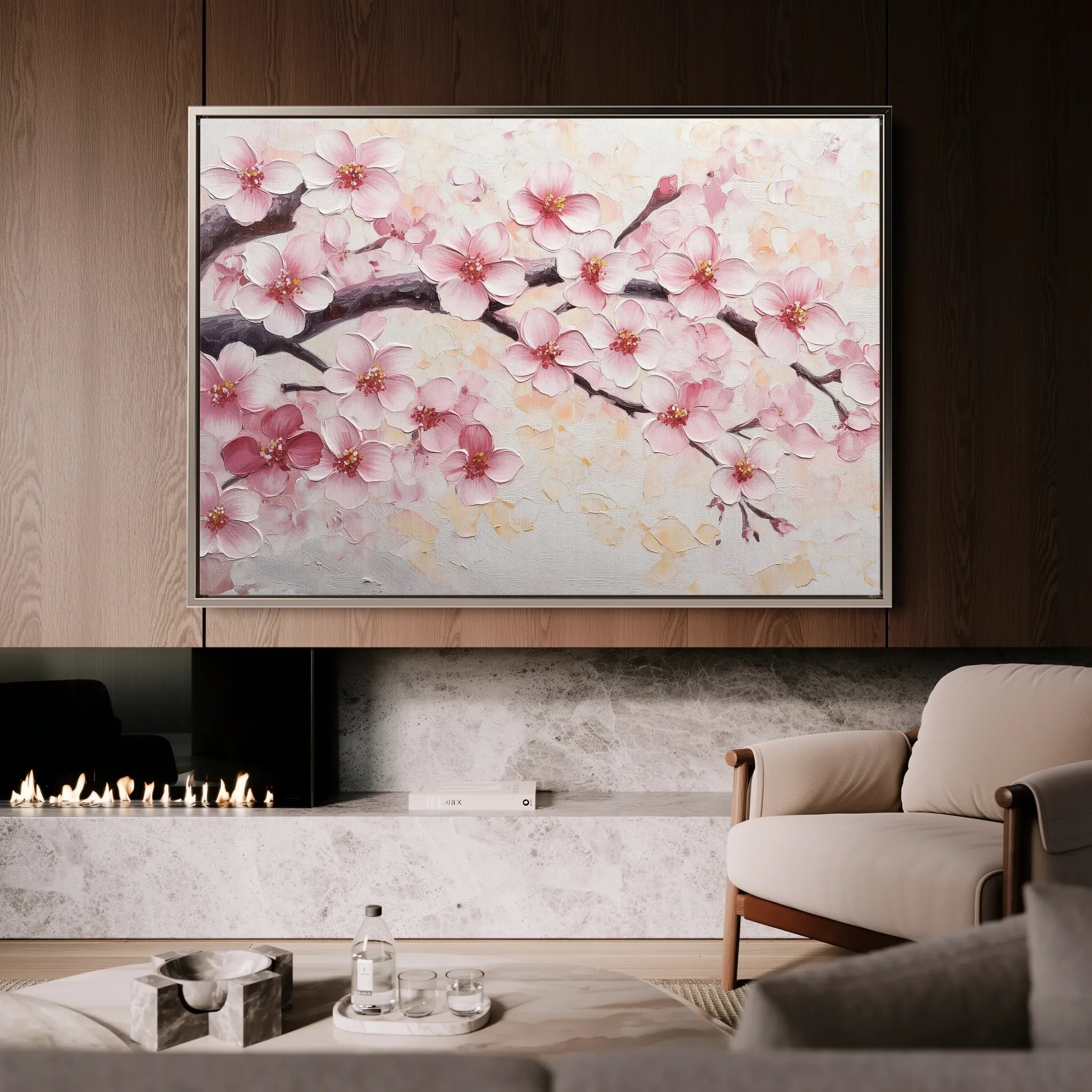 Floral 1066 Canvas Art 18" x 24" / 45 x 60 cm / Black