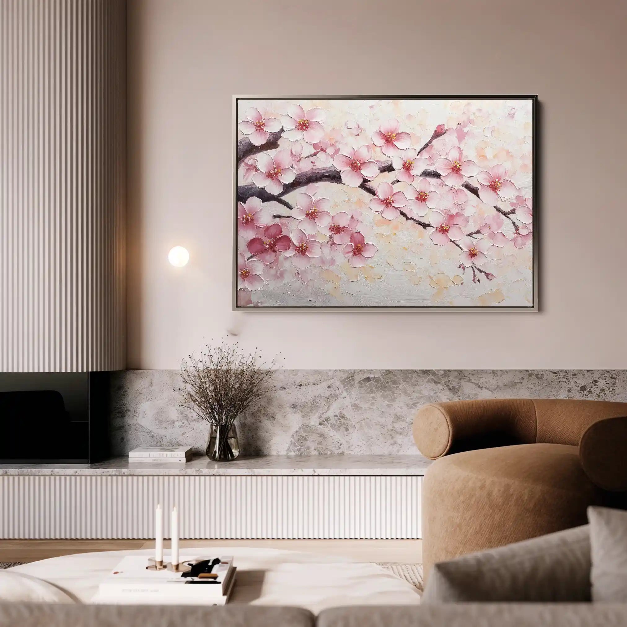 Floral 1066 Canvas Art 60 x 40 cm / Black