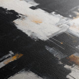 Abstract 1067 Canvas Art 16" x 16" / 40 x 40 cm / Black