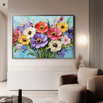 Floral 1068 Canvas Art 18" x 24" / 45 x 60 cm / Black