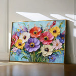 Floral 1068 Canvas Art 18" x 24" / 45 x 60 cm / Black