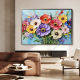 Floral 1068 Canvas Art 18" x 24" / 45 x 60 cm / Black