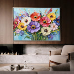 Floral 1068 Canvas Art 18" x 24" / 45 x 60 cm / Black