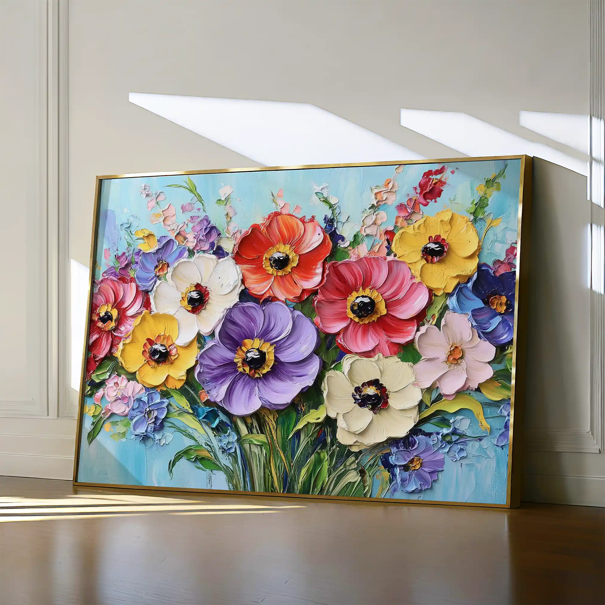 Floral 1068 Canvas Art 60 x 40 cm / Black